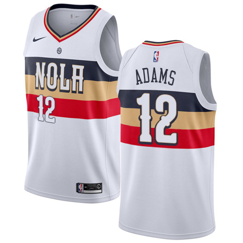 NOP White Nike O. Pelicans #12 NBA Jersey NBA Fan Apparel Game Day Wear