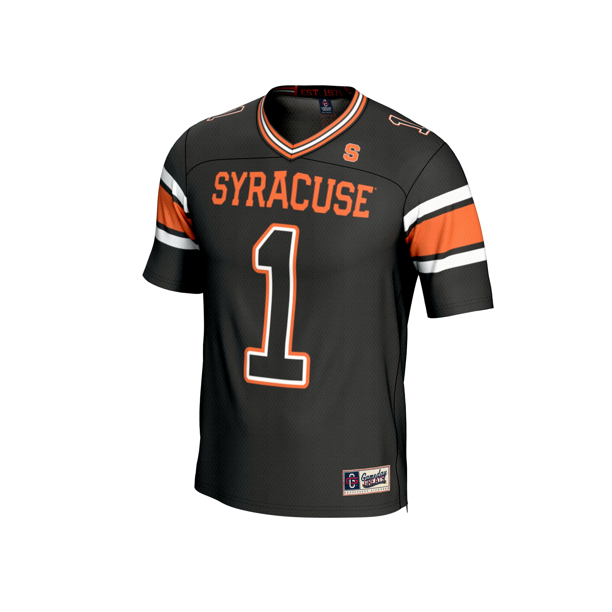 #1 Syracuse Orange GameDay Greats Unisex Lightweight Collegiate Football Fashion Jersey - Black