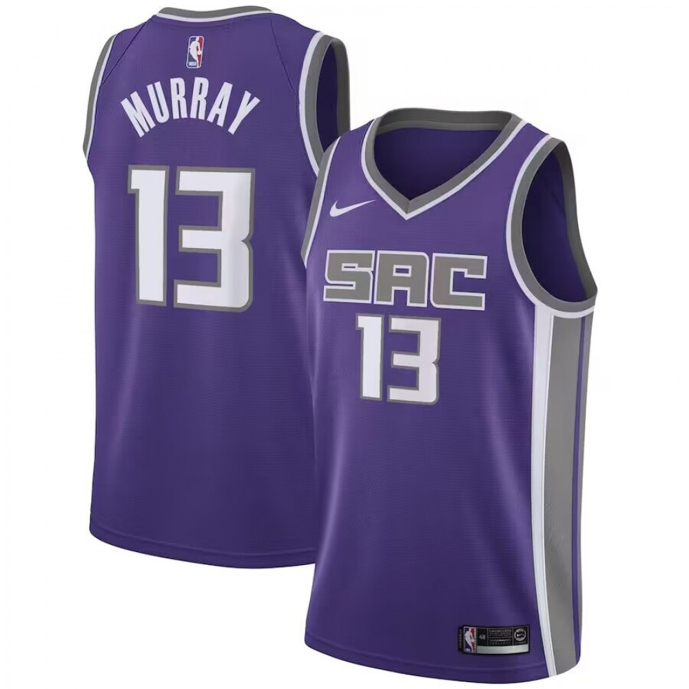 Performance Genuine Men's Kings #13 Keegan Purple Basketball Jersey