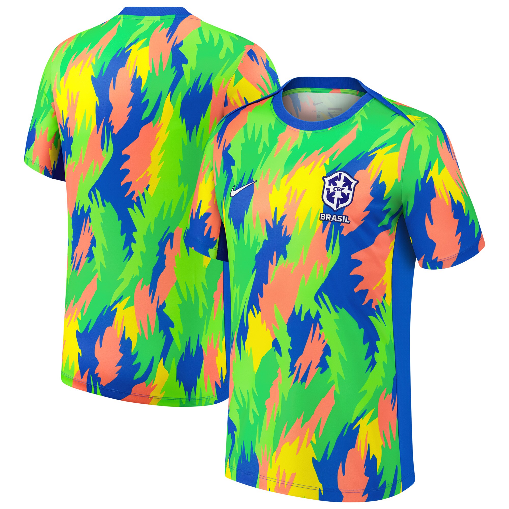 [SJH] Brazil Women's National Team 2025 Academy Pro Pre-Match Performance Jersey Top - Blue