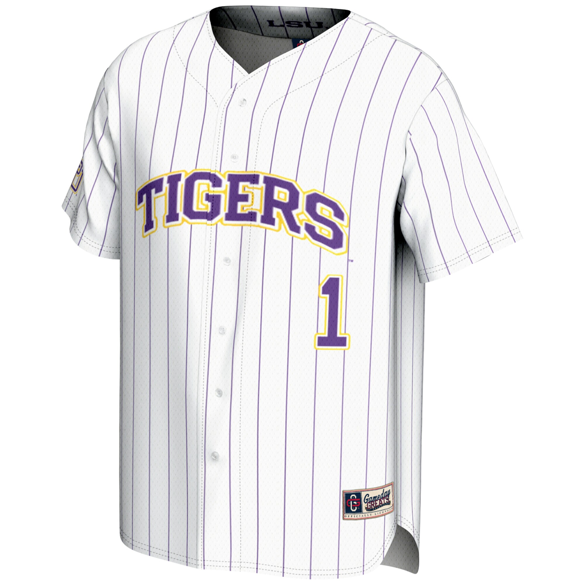 [NJP] LSU Tigers GameDay Greats Lightweight Baseball Jersey - White