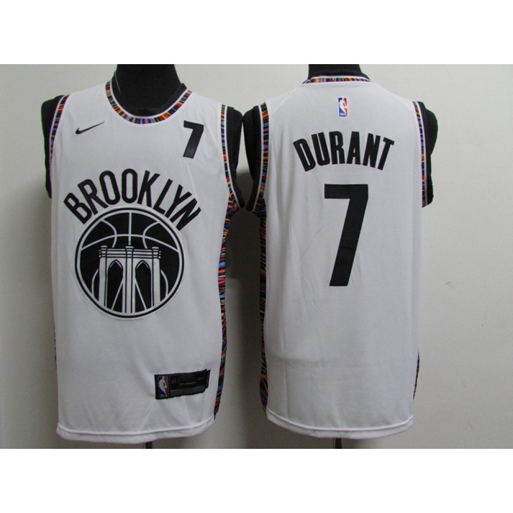 Premium Brooklyn Nets Kevin Durant7 Jersey - White City Edition