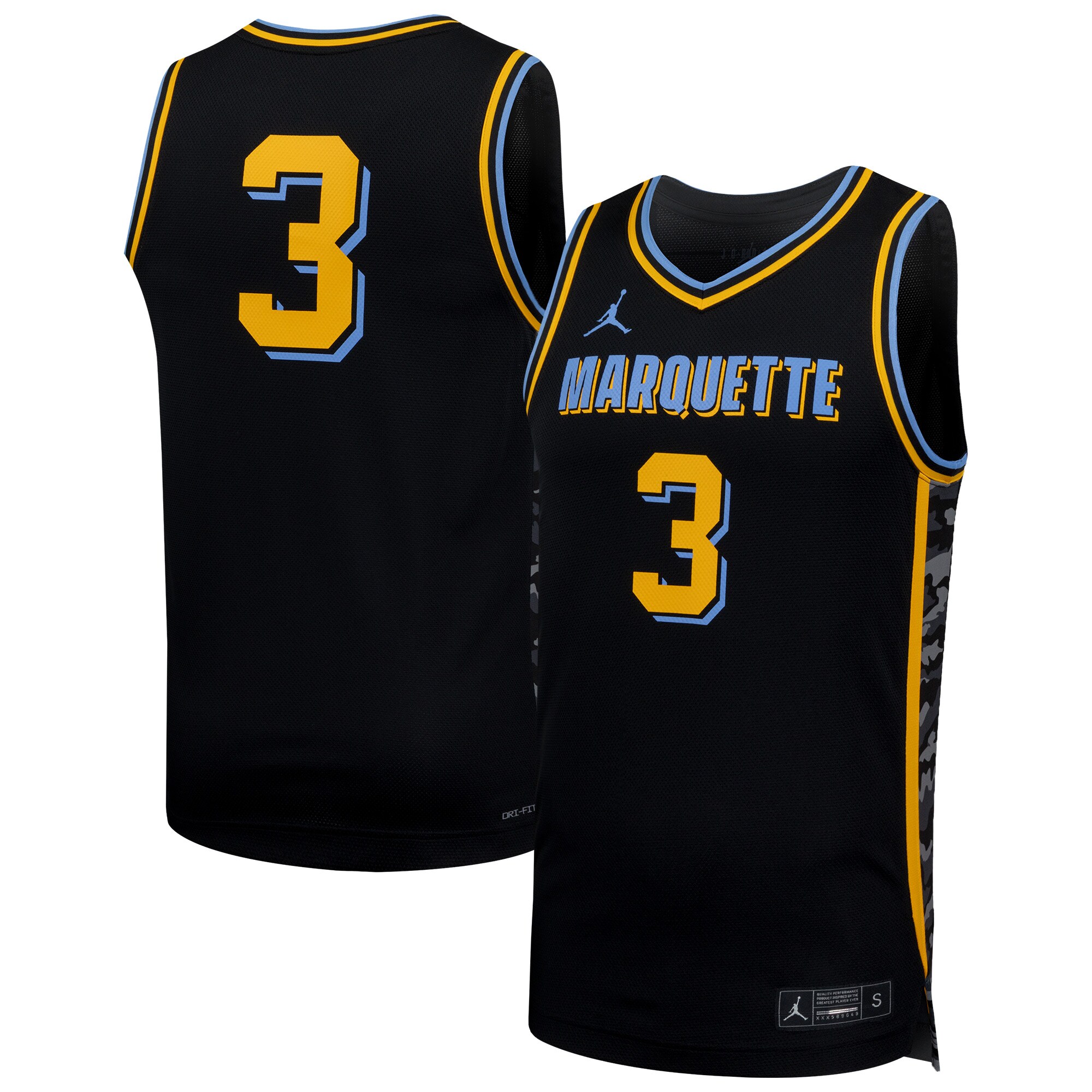 [DDG] Marquette Golden Eagles Replica Basketball Jersey - Black