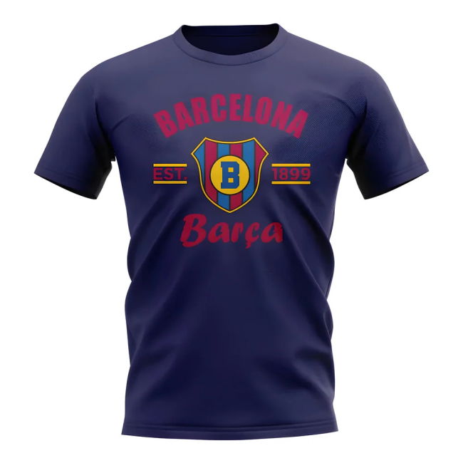 Barcelona Established Football T-Shirt (Navy)