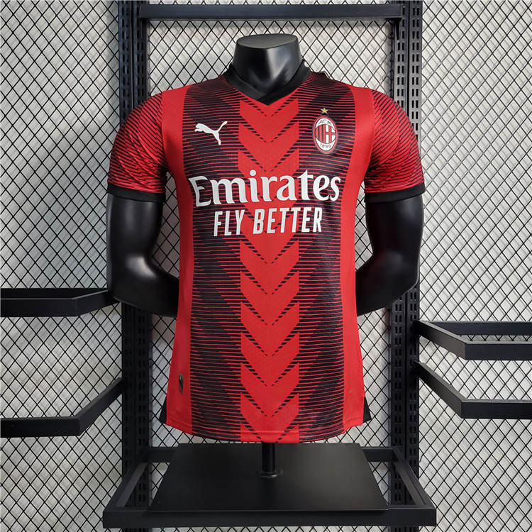 Advanced Fabric AC Milan 2324 Home Red Soccer Jersey Football Shirt