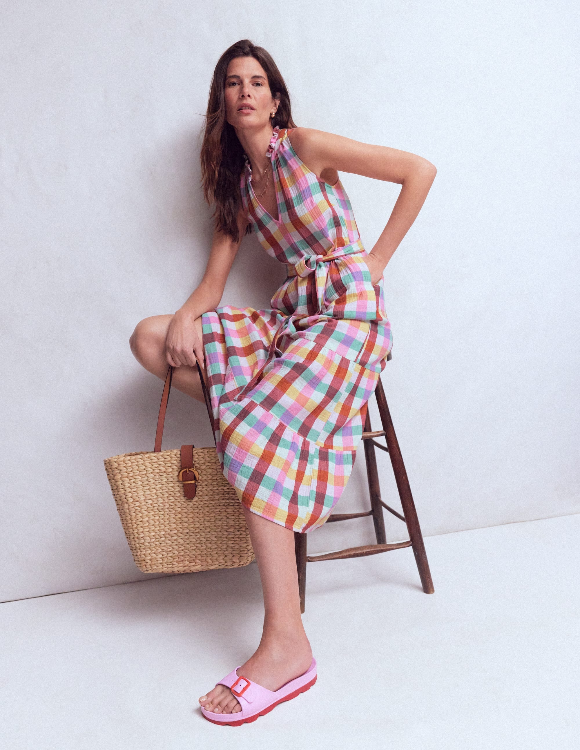 Viv Double Cloth Maxi Dress