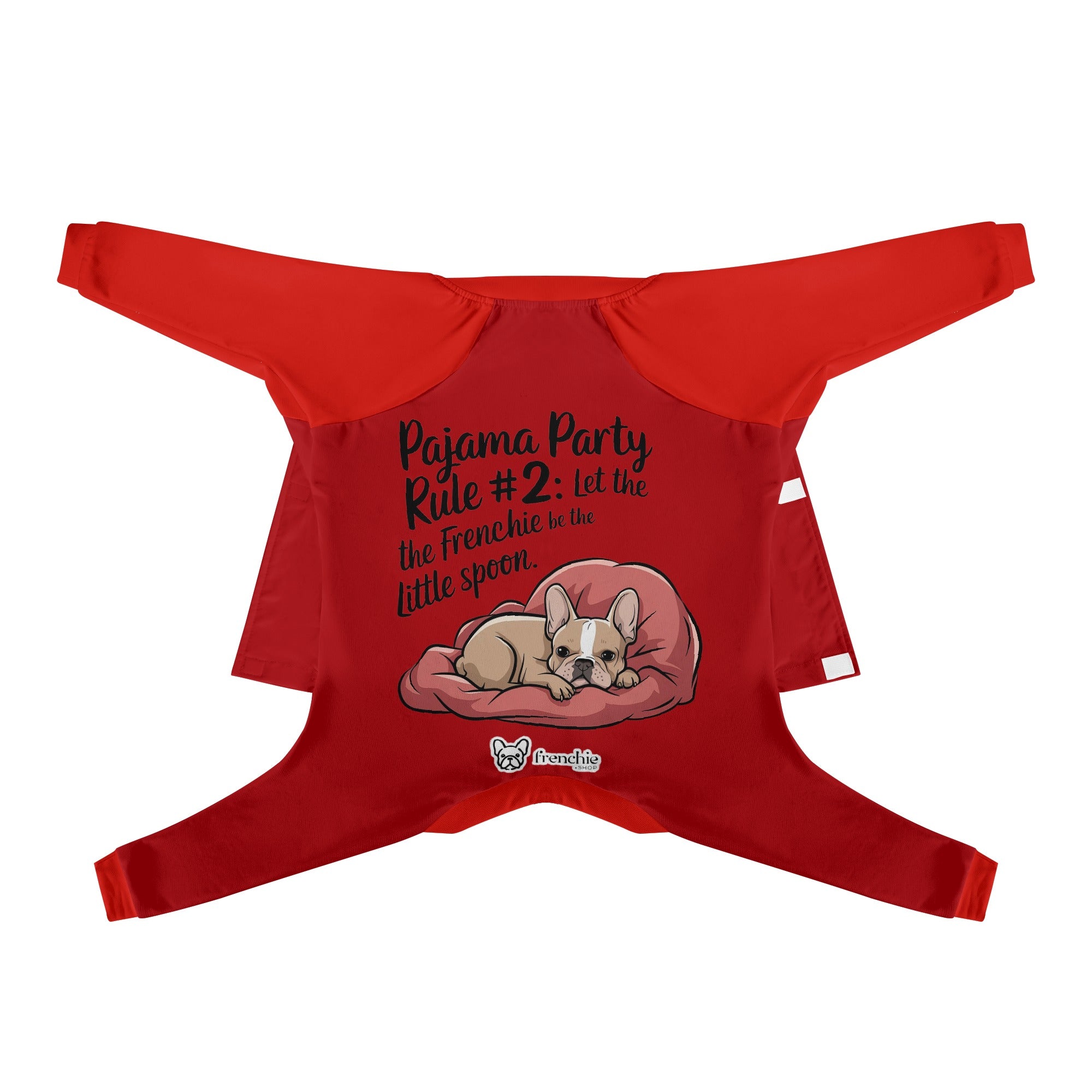 Pajama party rule #2: Let the Frenchie be the little spoon - Frenchie Pajamas – Ultra-Soft, Cozy, & Adorably Stylish