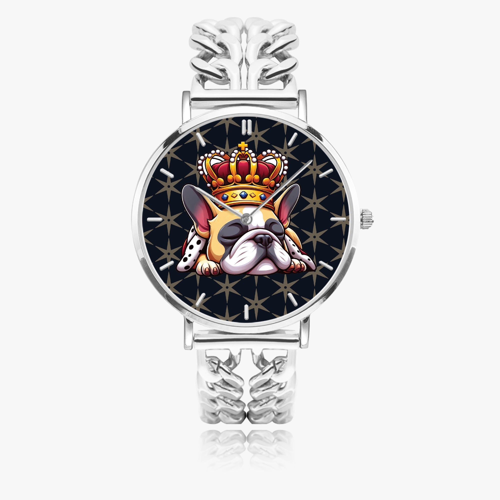 French Bulldog Louis Chic Hollow Strap Watch For Frenchie Lovers Durable Dog Item