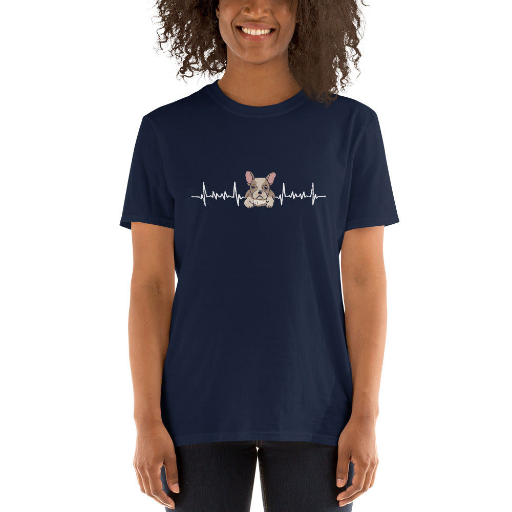 Lifestyle-Driven Frenchie Love - Short-sleeve Unisex T-shirt for Home