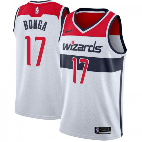 Wizards #17 Isaac Bonga Official 2024 Icon NBA Jersey - White Swingman