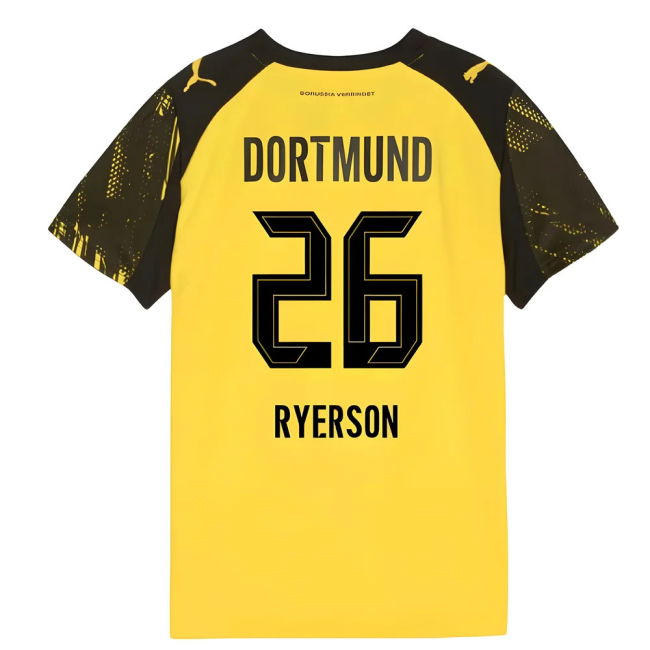Kids Match Worn Style Borussia Dortmund Home Pro Level Shirt 2025-2026