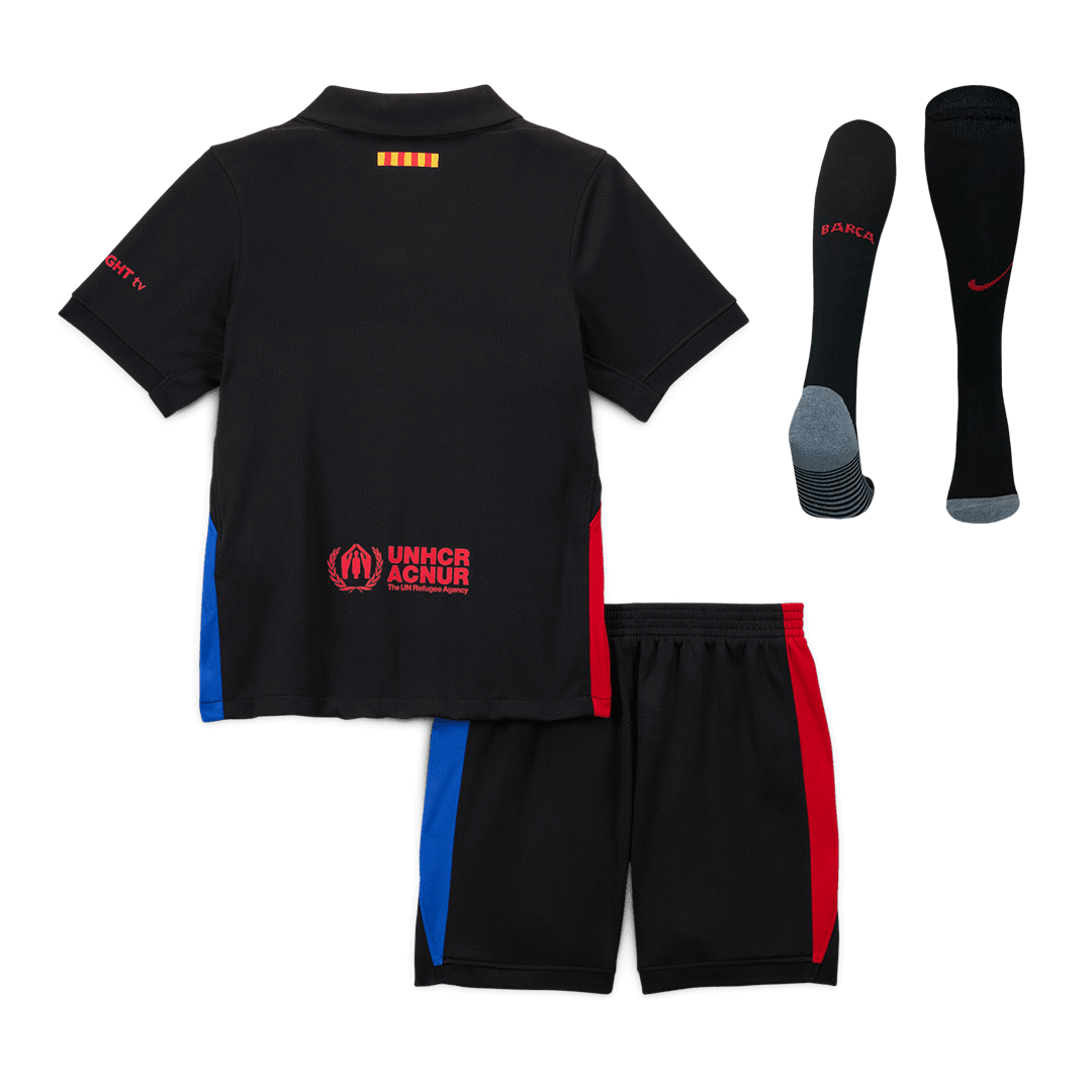 Kid's Barcelona Away Soccer Jersey Kit(Jersey+Shorts+Socks) 2024/25 -