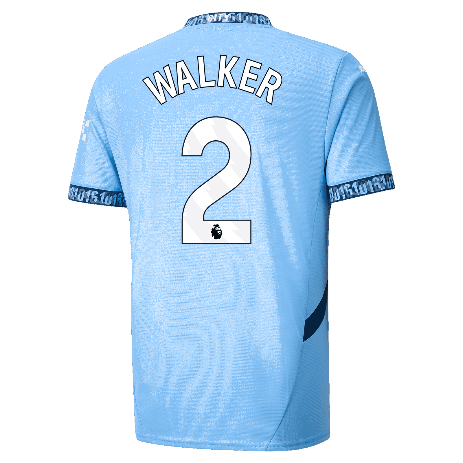 Kyle Walker's 2024-25 Season Home Jersey, Number 2, for Manchester City