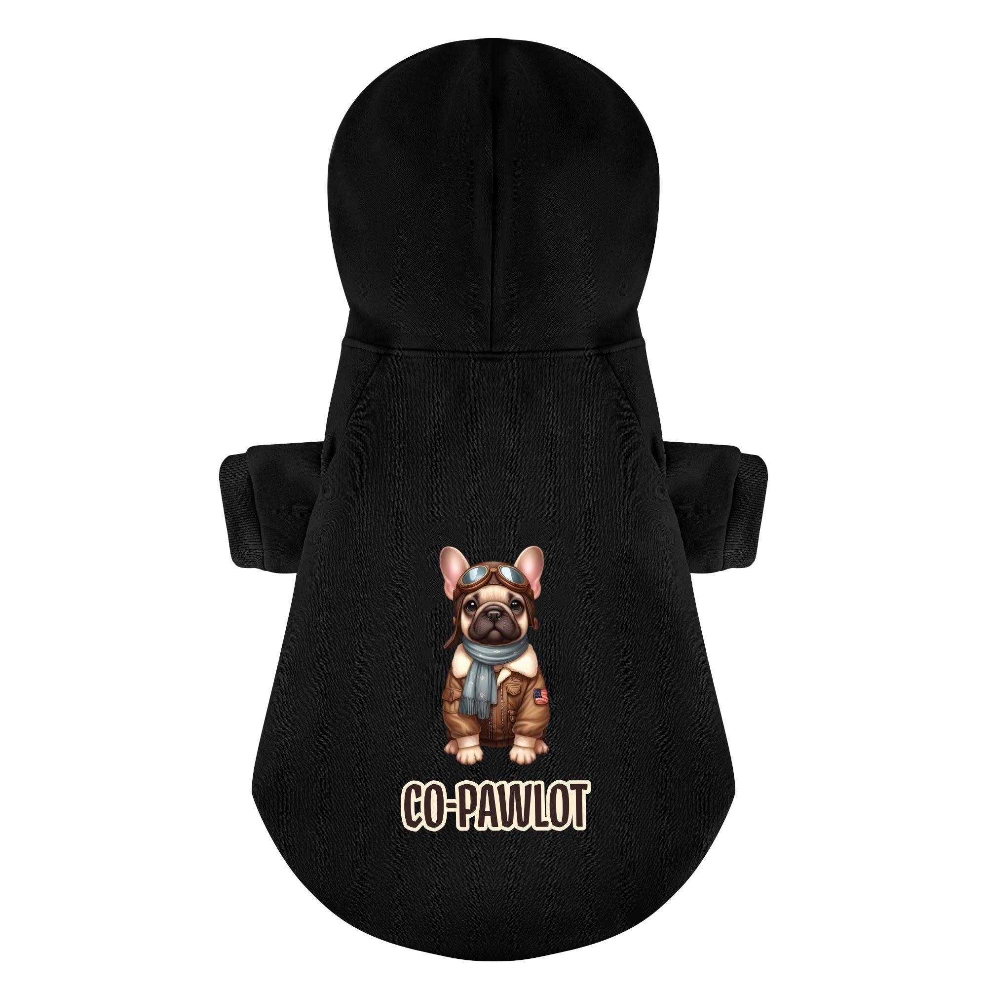 Frenchie-Fan Paw Pilot And Co-pawlot - Matching French Bulldog Hoodie...