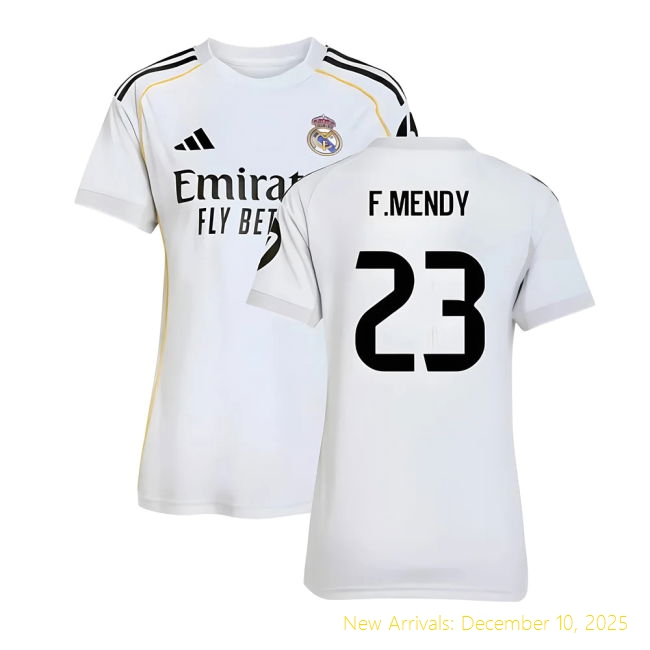 2025-2026 Real Madrid Home Shirt - Official Game Day (Mendy 23) -...
