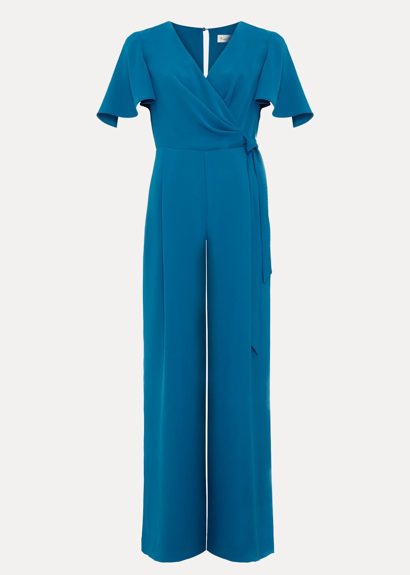 Petite Julissa Blue Wide Leg Jumpsuit