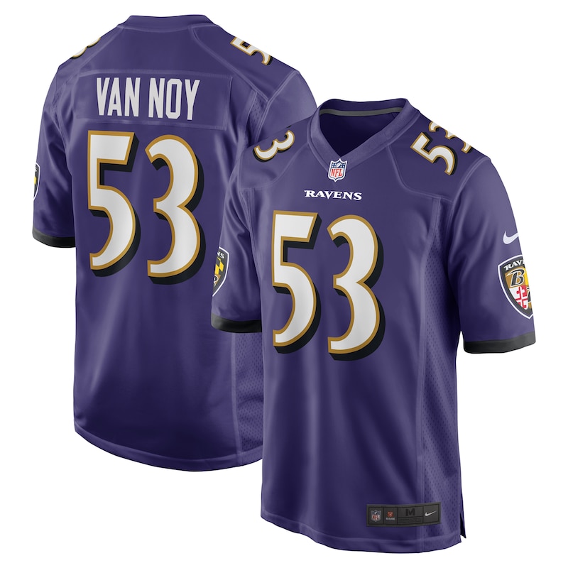 None Kyle Van Noy BAL Ravens Victory Elite Jersey Game Day Wear