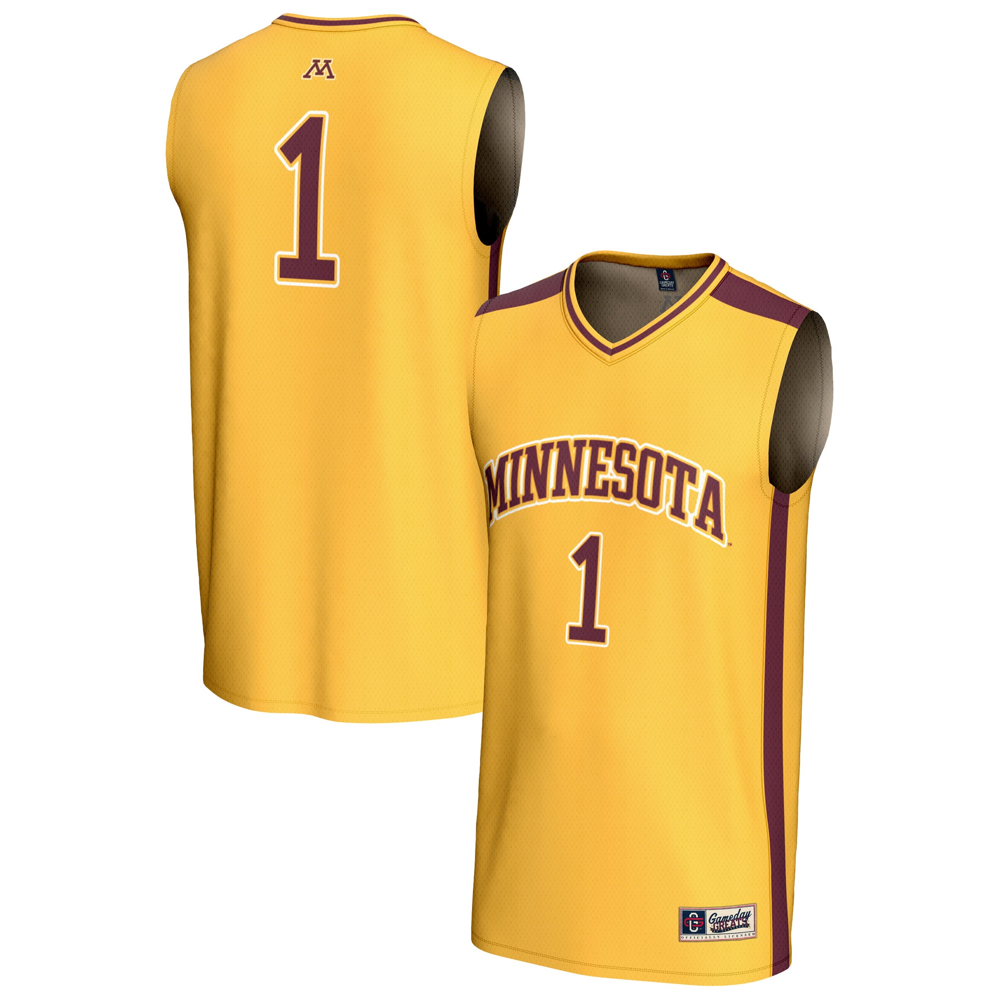 [NJP] Minnesota Golden Gophers GameDay Greats Youth Lightweight Collegiate Basketball Fashion Jersey - Gold