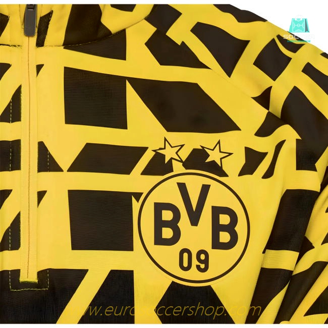 2025-2026 Borussia Dortmund Warm Up 1/4 Zip Top (Yellow)