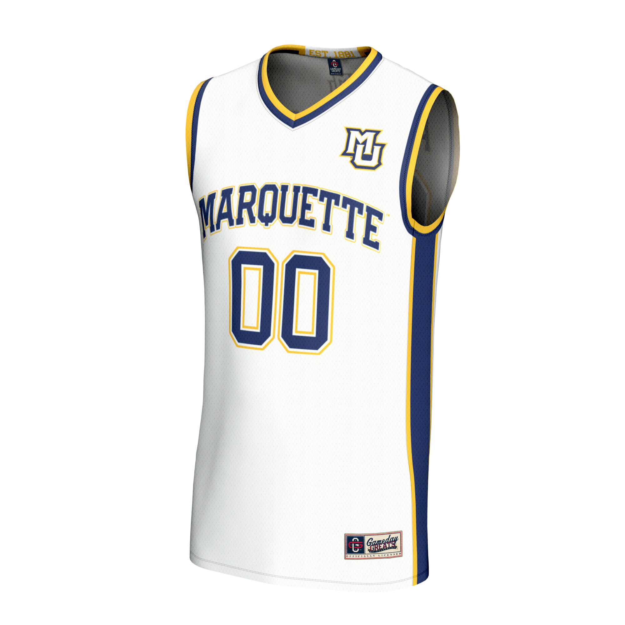 [DDG] Marquette Golden Eagles GameDay Greats Unisex Lightweight Collegiate Men's Basketball NIL Pick-A-Player Fashion Jersey - White