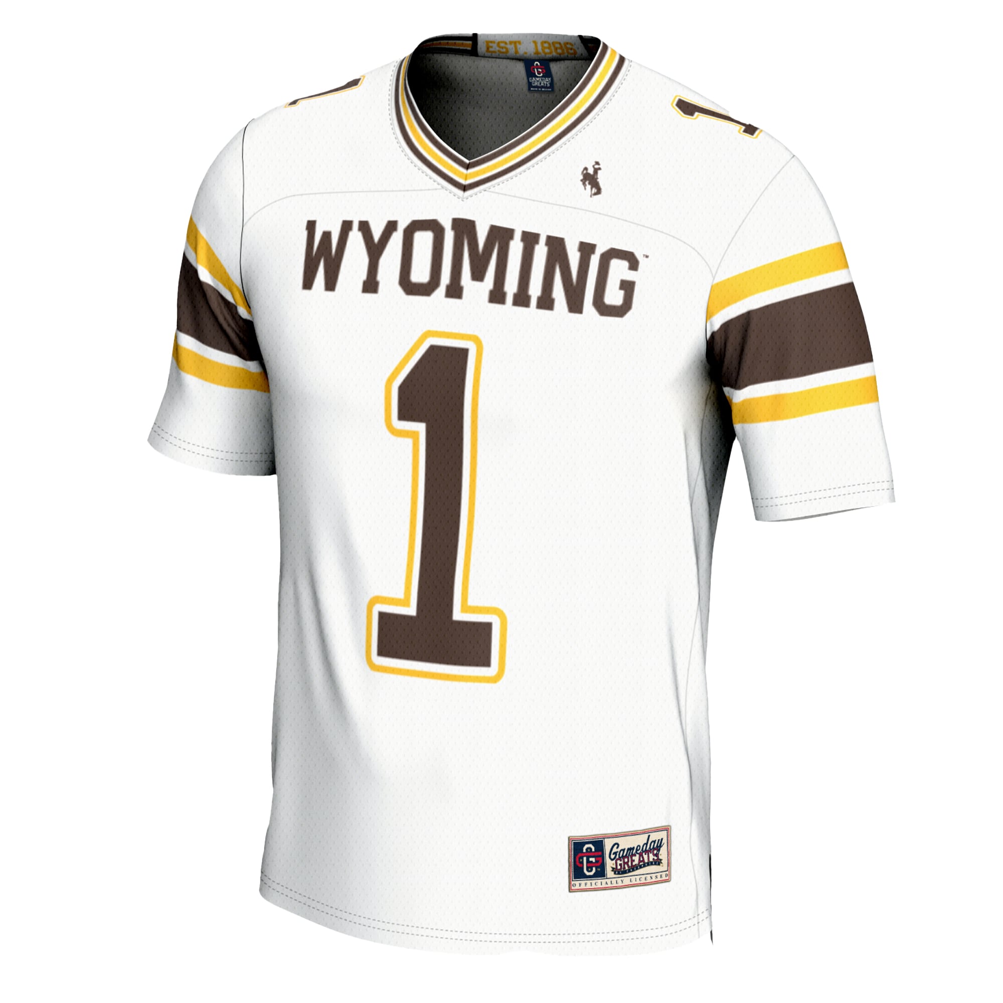 #1 Wyoming Cowboys GameDay Greats 2026 Season Football Jersey - White