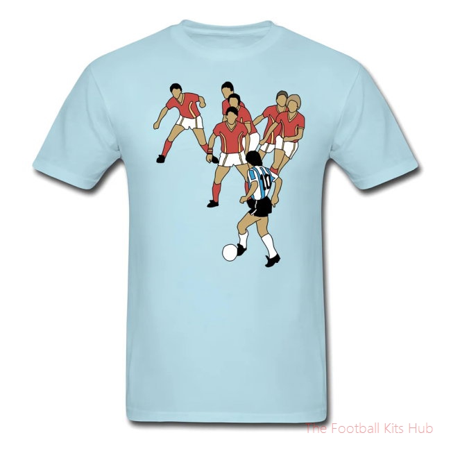 Diego Maradona Best Goal T-Shirt (Sky Blue)