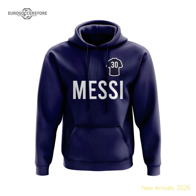 Top-Quality Official Lionel Messi Psg Number Hoody (Navy)