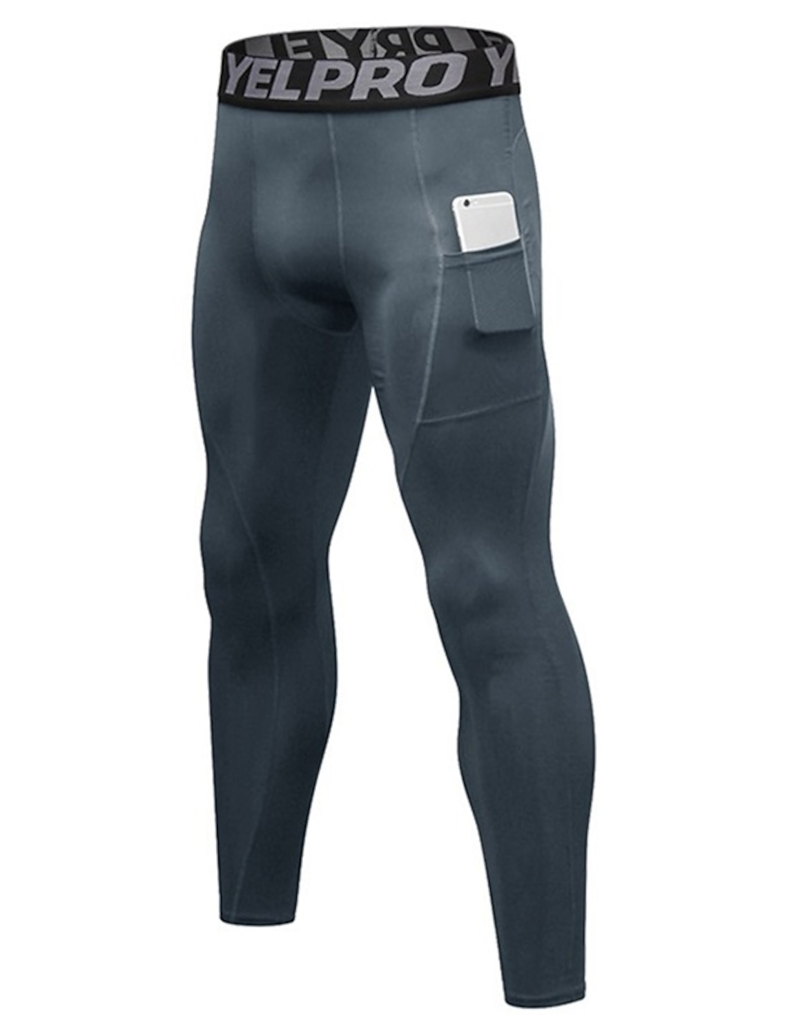 Men's Compression Pants Running Tights Leggings with Phone Pocket Base Layer Athletic Summer Spring Winter Spandex Quick Dry Sweat wicking Power Flex Breathable Gym Workout Running Fitness Skinny