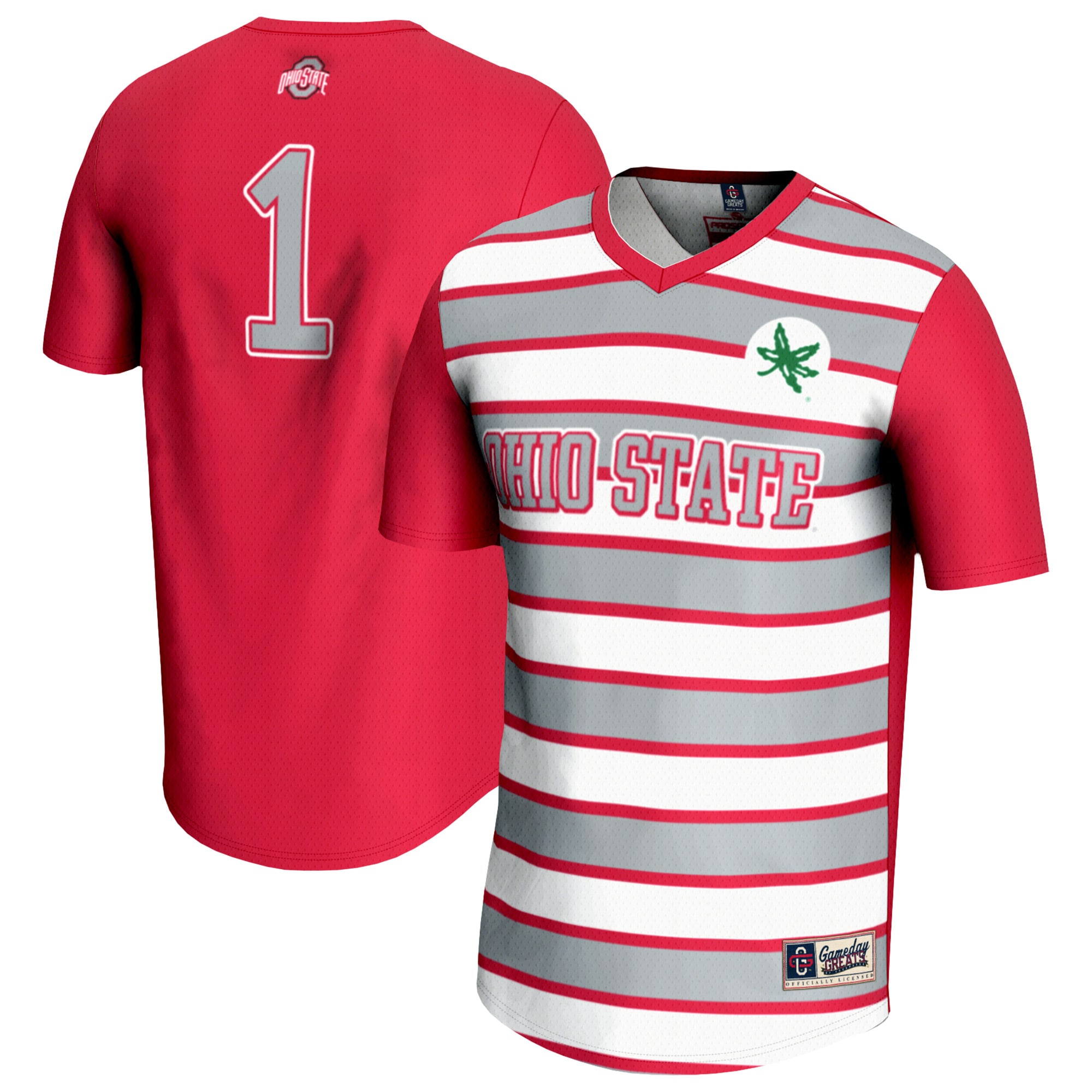 [DDG] Ohio State Buckeyes GameDay Greats Youth Lightweight Soccer Fashion Jersey - Scarlet