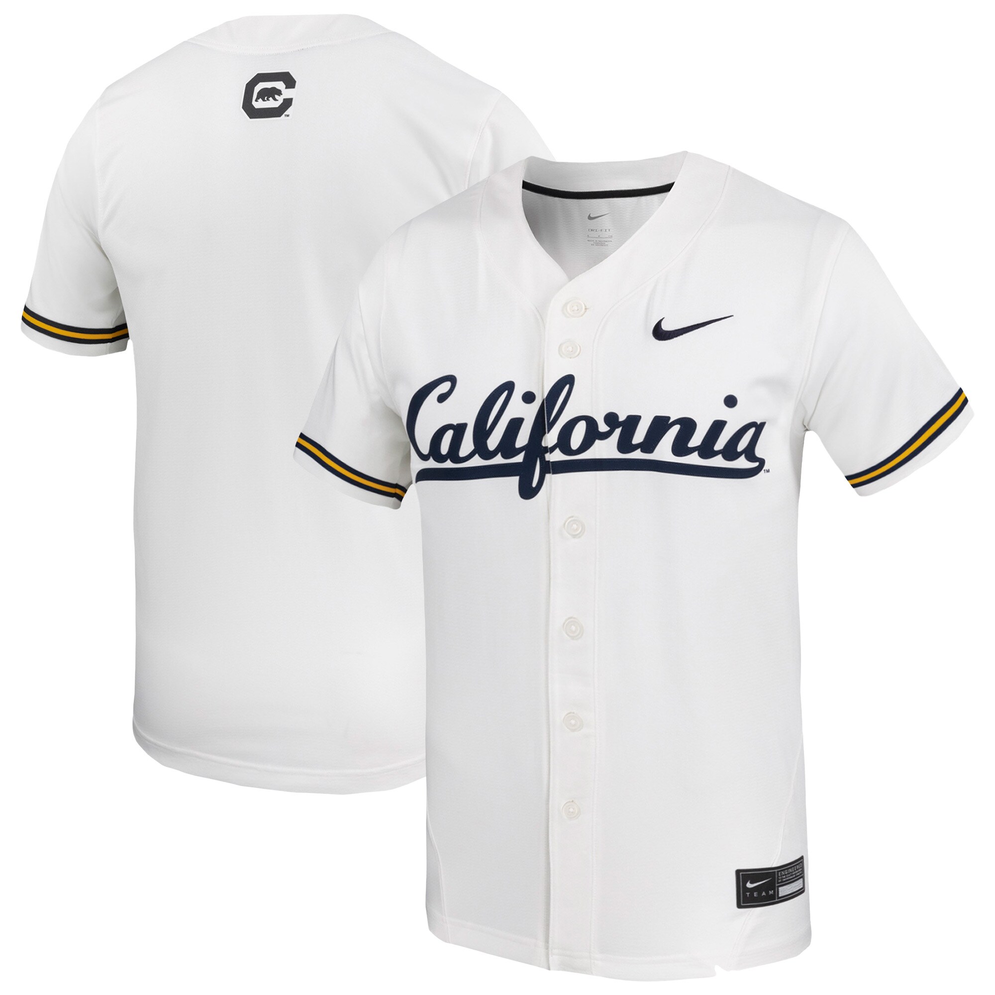 [NJP] Cal Bears Replica Baseball Jersey - White