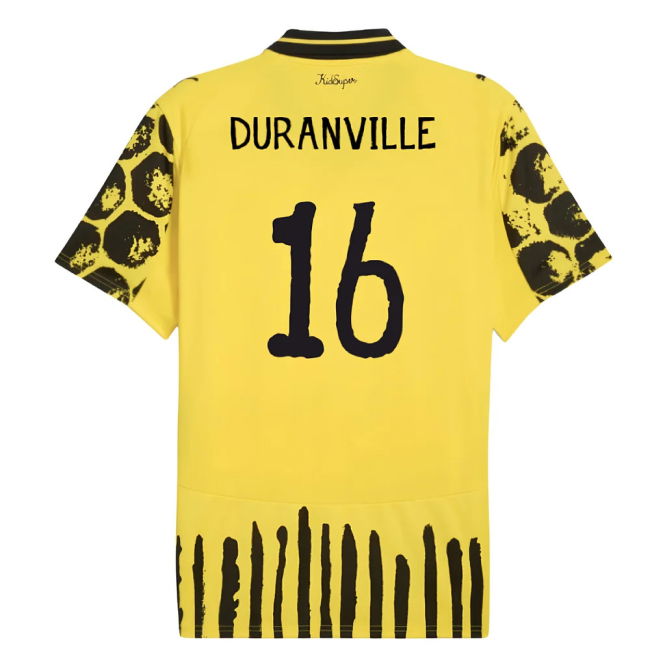 Kids Duranville 16 2025-2026 Borussia Dortmund Club Home Jersey