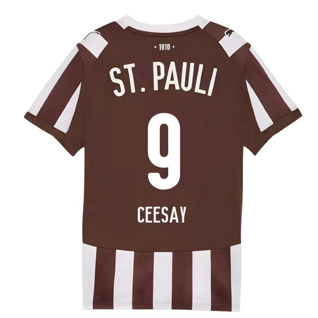 2025-2026 St Pauli Home Shirt (Kids) (Ceesay 9)