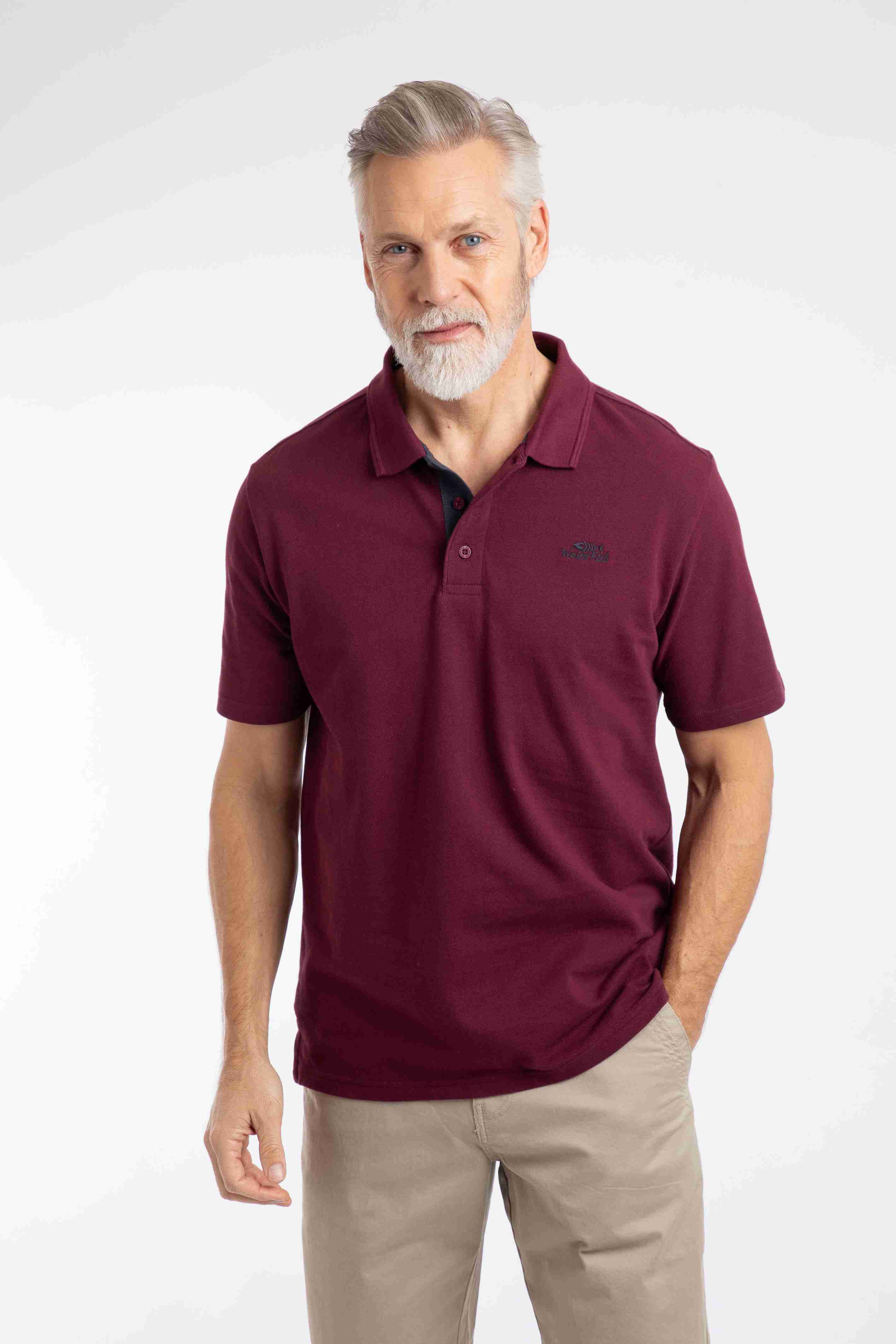 Miles Pique Polo Shirt Tawny Port