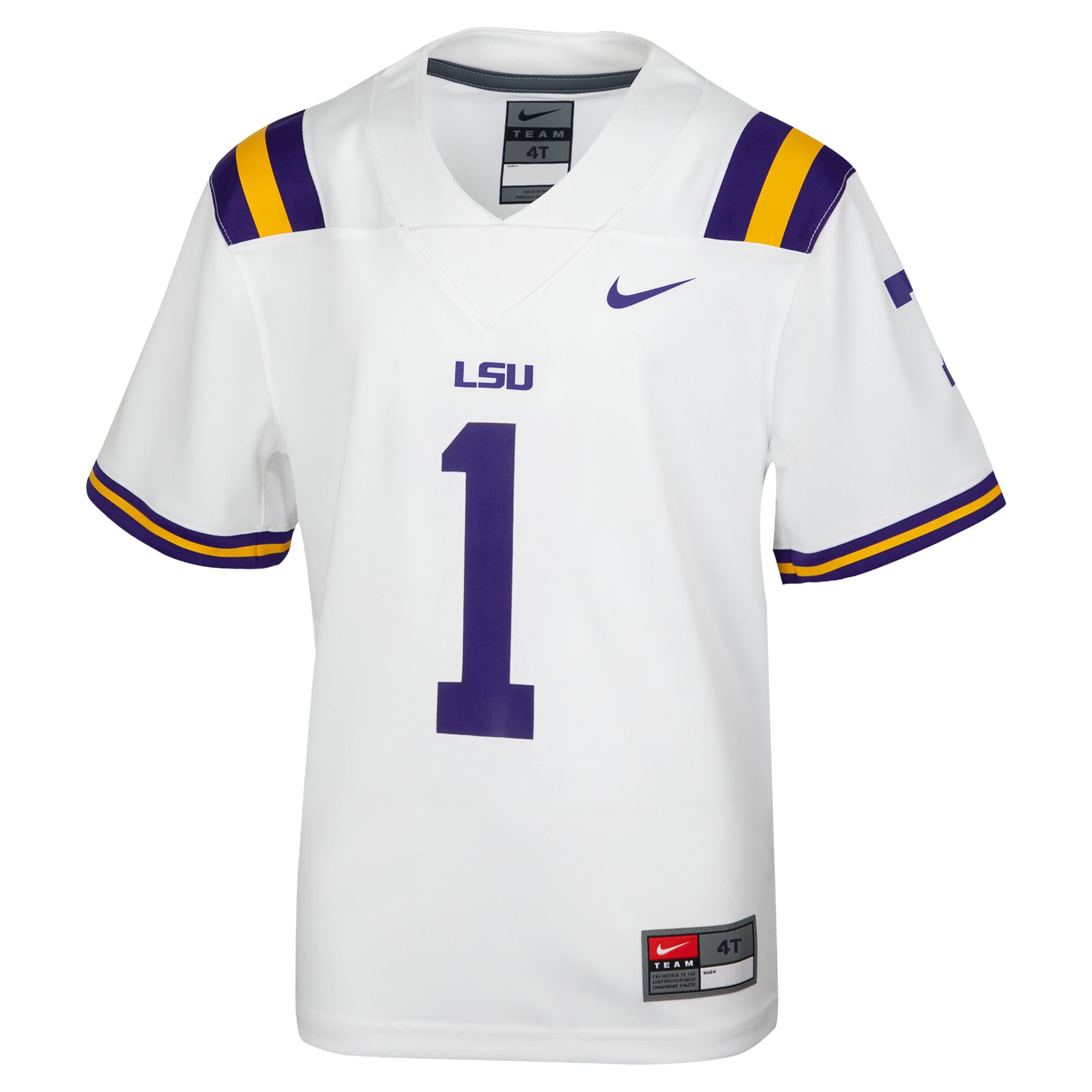 Toddler White LSU Tigers Football Jersey