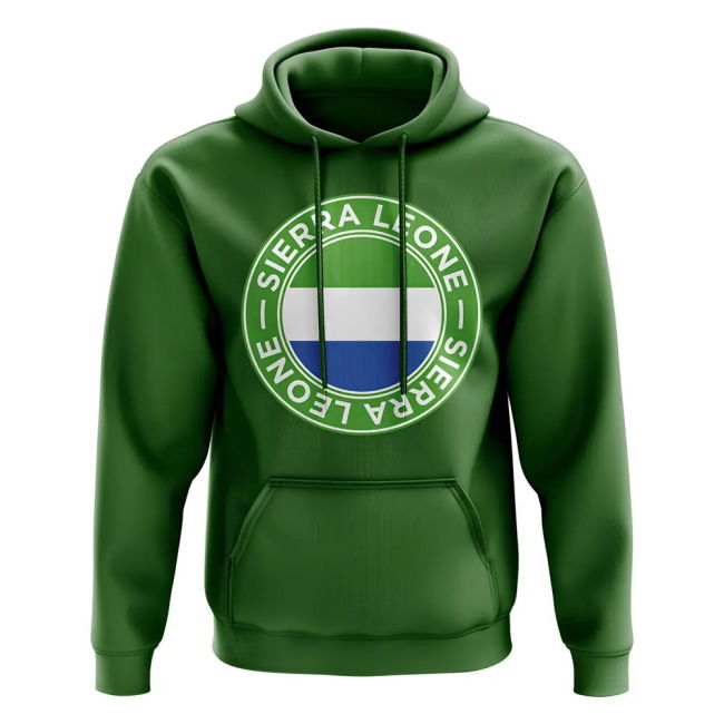 Collector'S-Item Sierra Leone Football Badge Hoodie (Green)