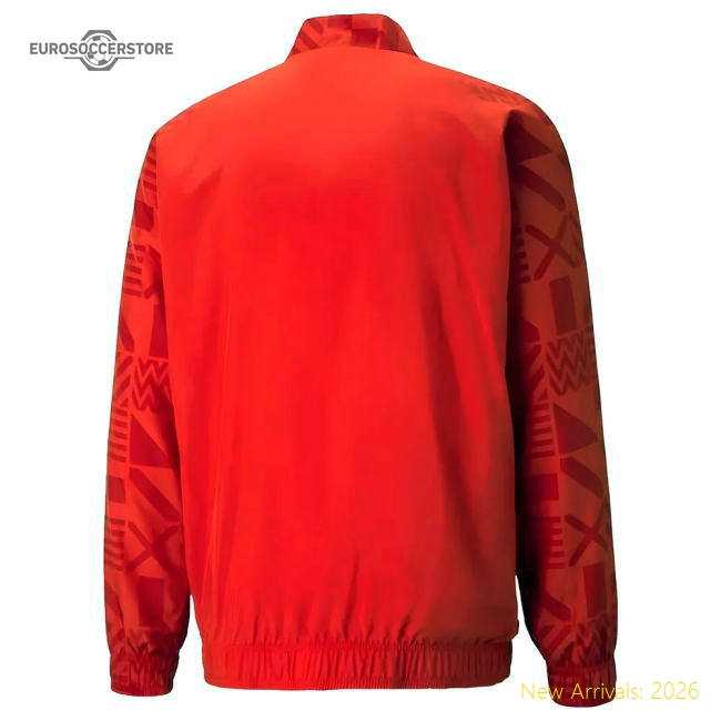 First-class 2022-2023 Black Stars Prematch Jacket (red)