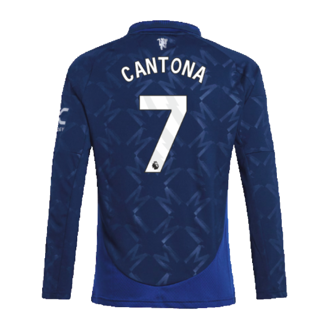 2024-2025 Man Utd Long Sleeve Away Soccer Shirt (Kids) (Cantona 7)