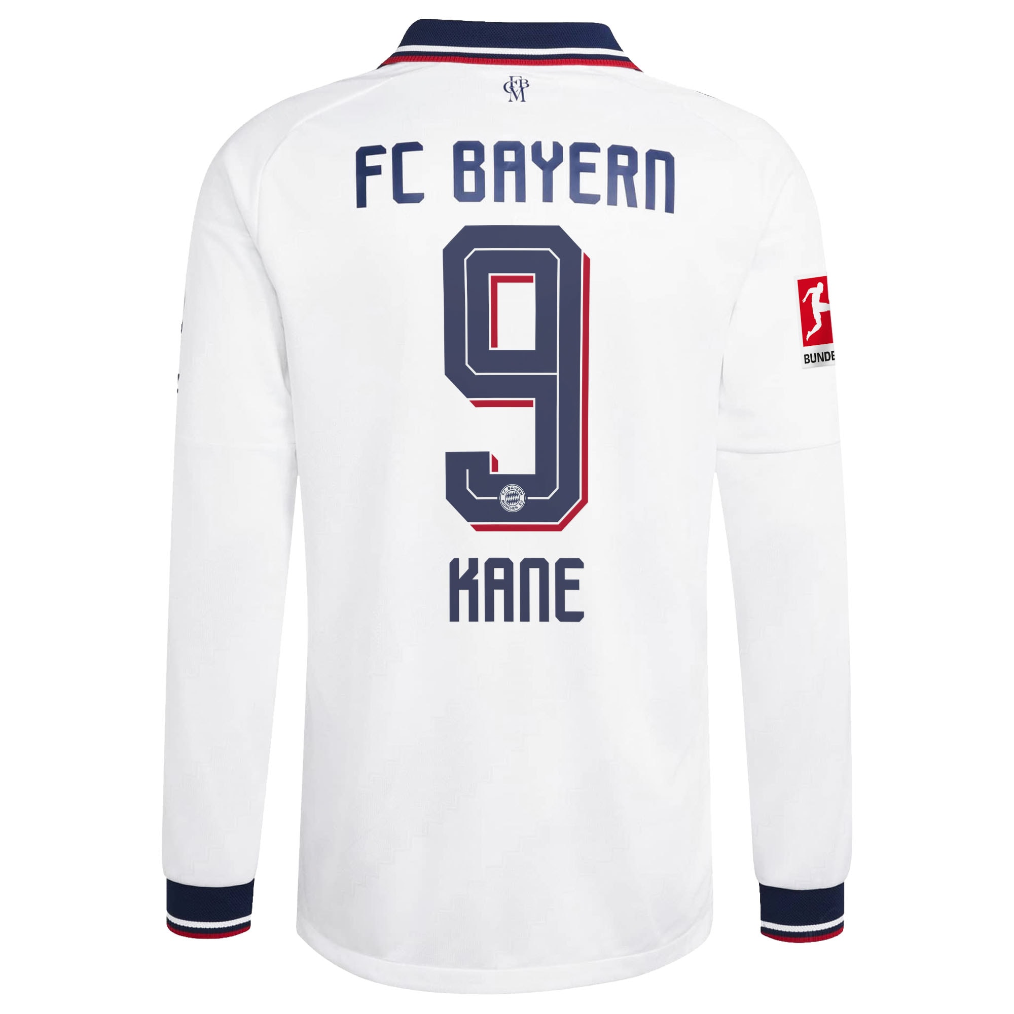 [SJH] Harry Kane #9 Bayern Munich 2026/27 Away On-Field Authentic Long Sleeve Jersey - White