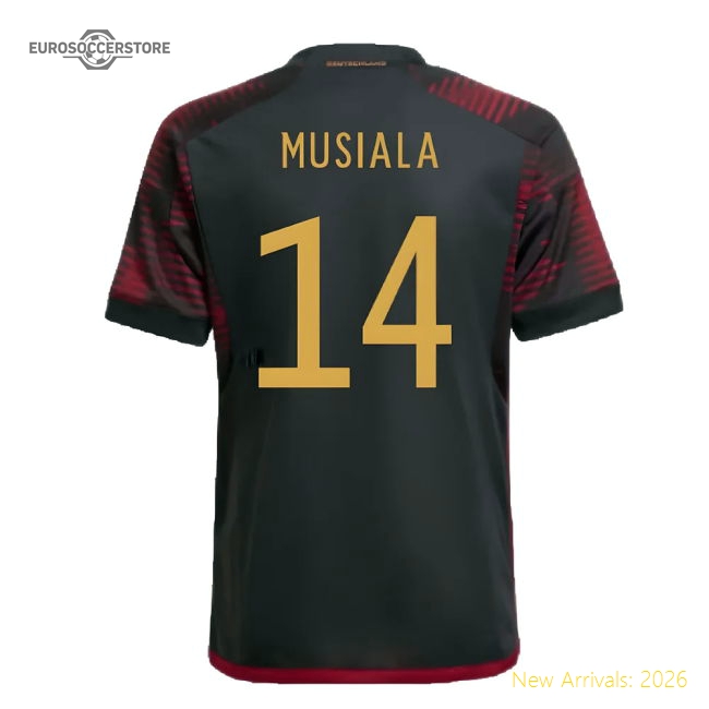 Authentic Germany 2022-2023 Away Short Sleeve Jersey - Musiala