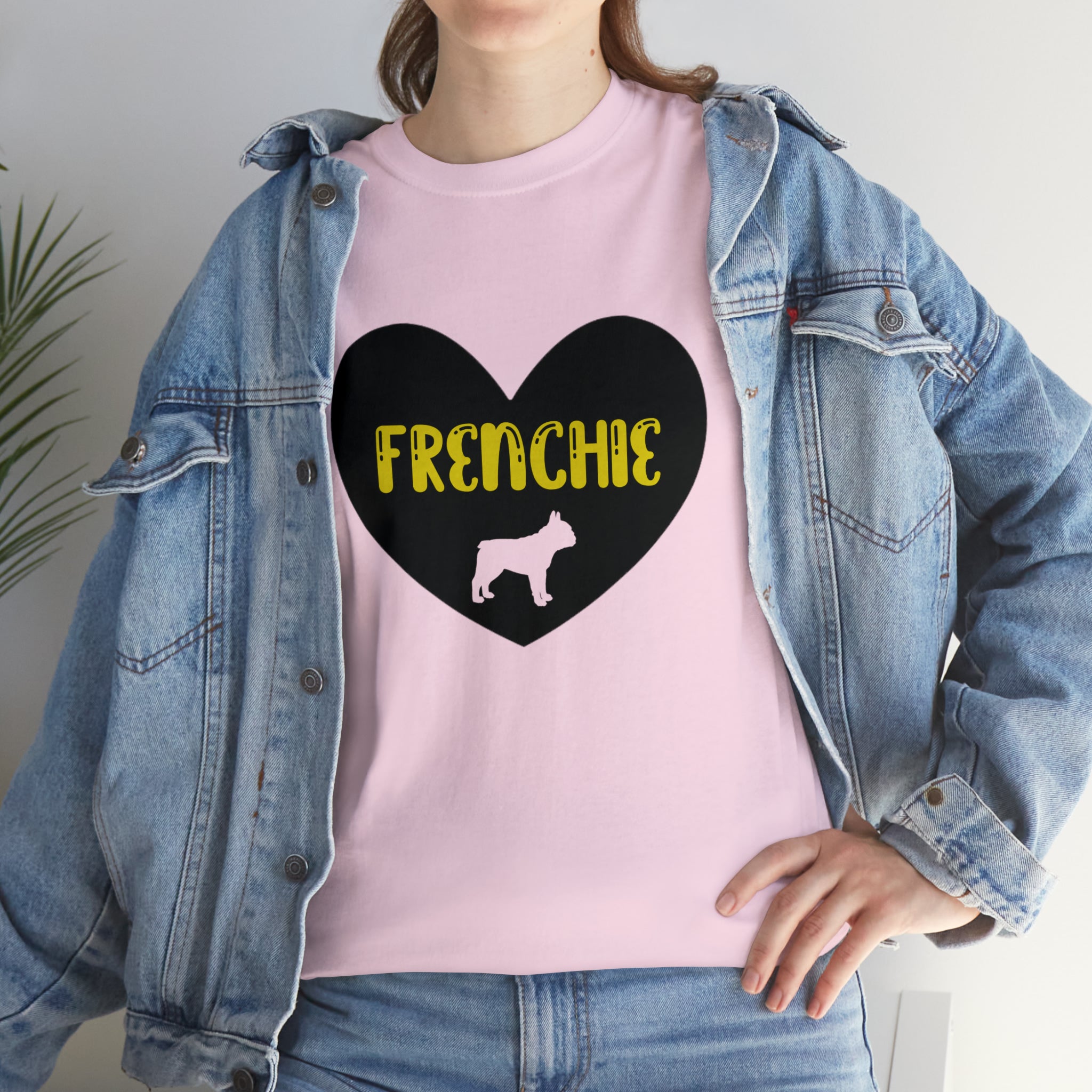 Premium Trendy Frenchie Love - Unisex Cotton T-shirt for Pet Enthusiasts