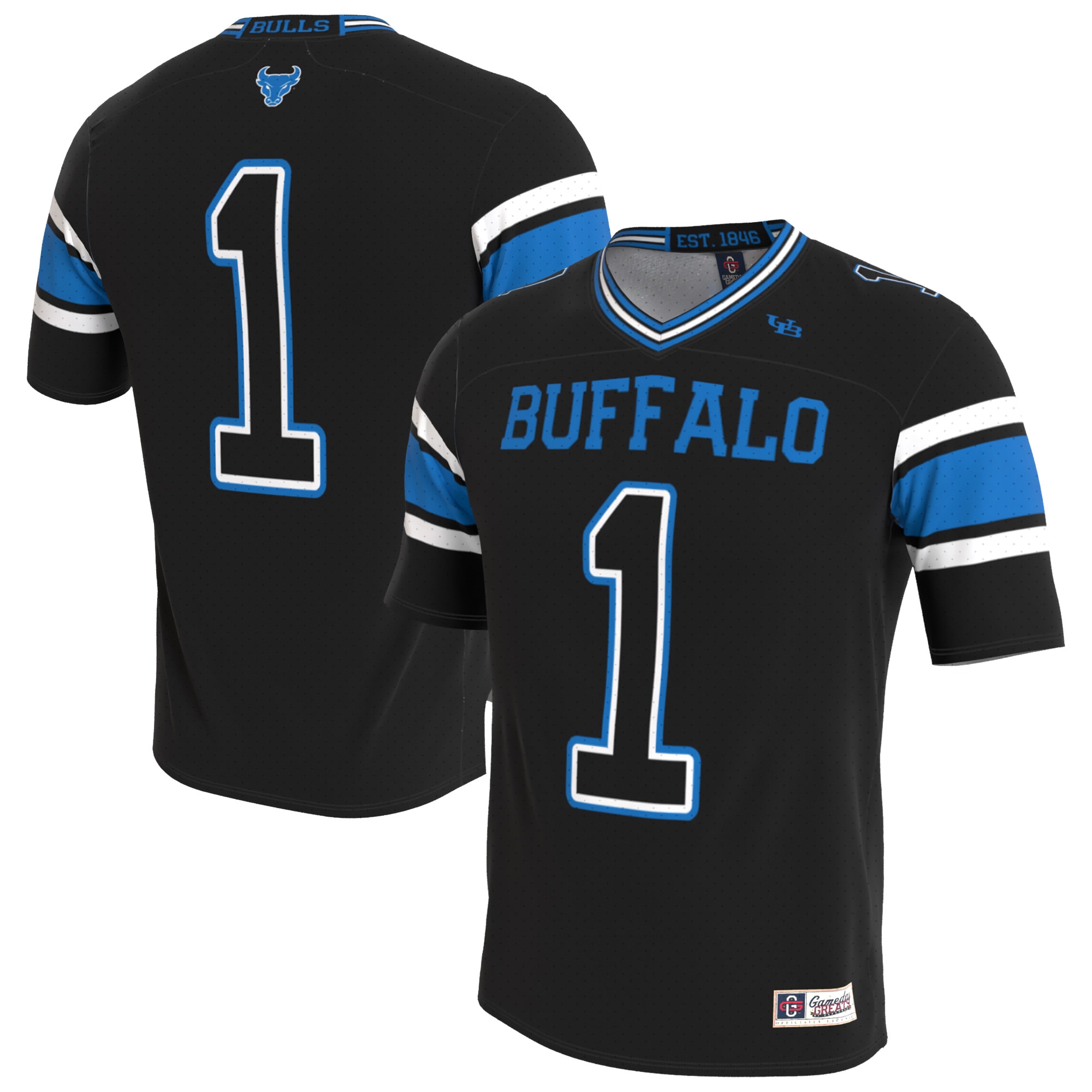 Buffalo Bulls GameDay Greats Youth Lightweight Collegiate Football Blackout Fashion 2026 Season Football Jersey