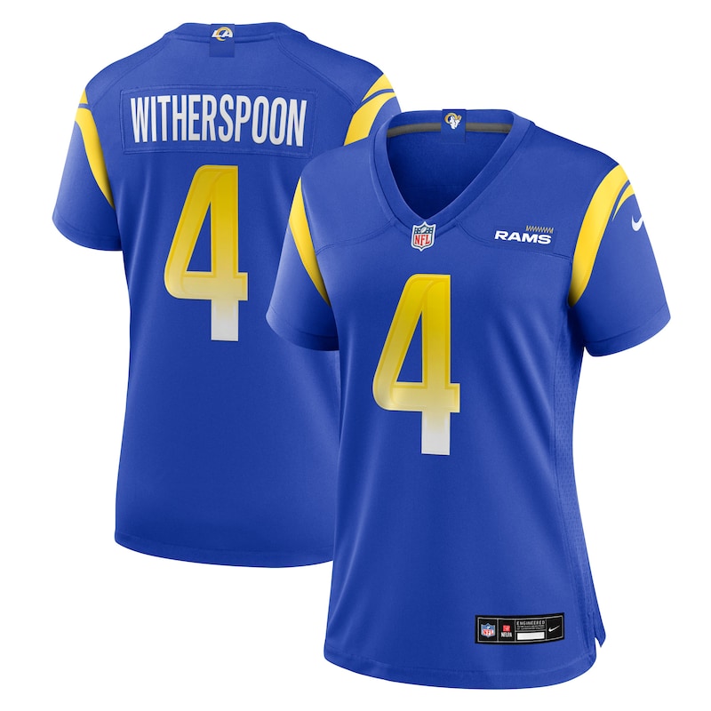 None Ahkello Witherspoon Champion LA Rams Official Jersey Game Day Wea
