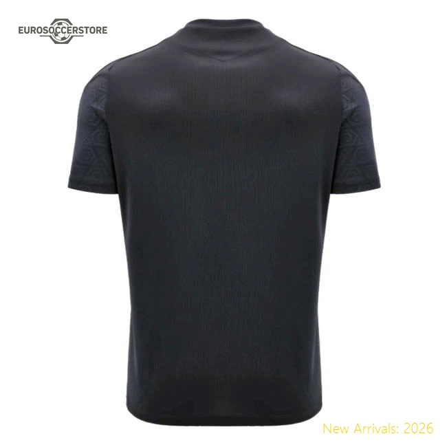 2024-2025 Wales WRU Rugby Training Poly Shirt (Anthracite) - Kids