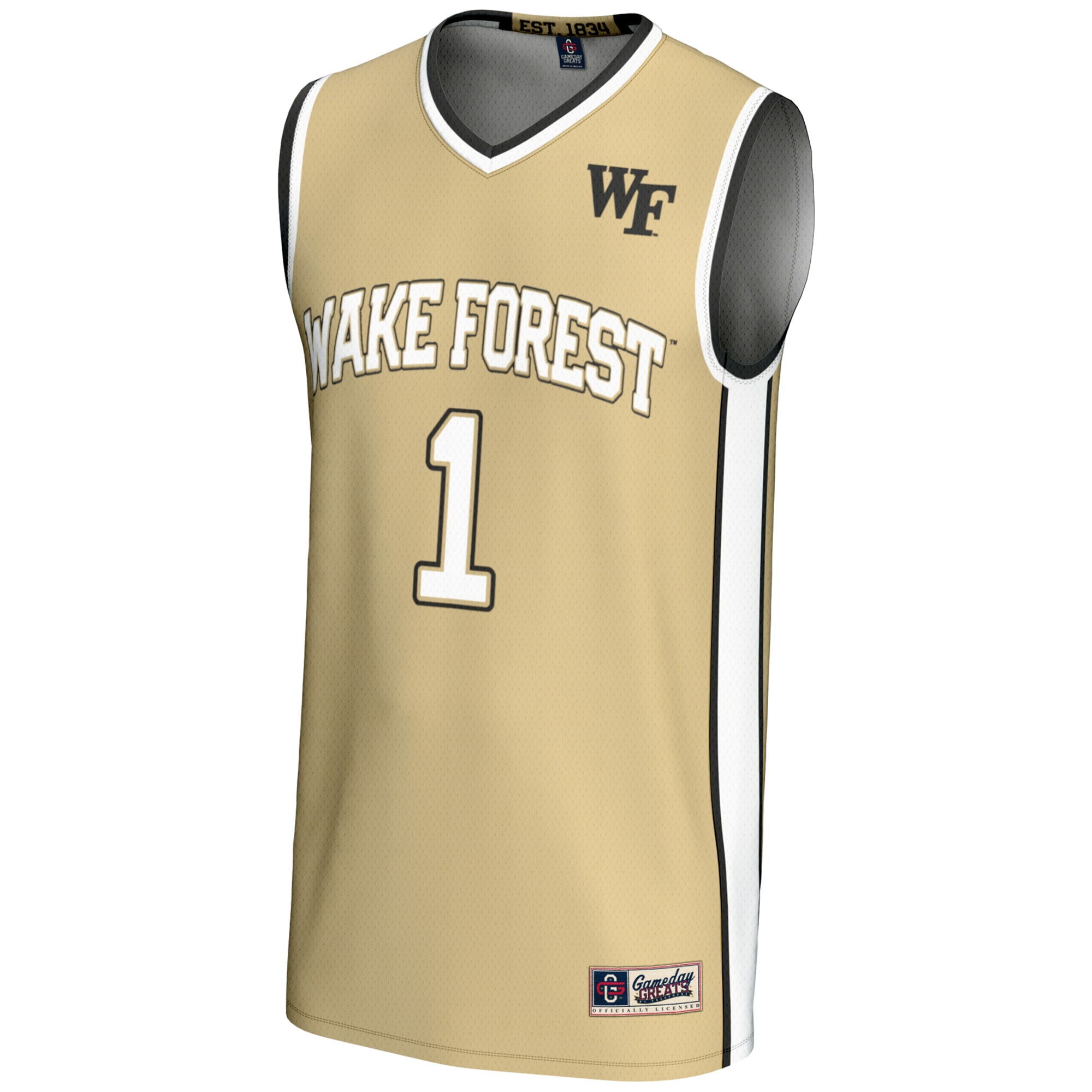 [DDG] Wake Forest Demon Deacons GameDay Greats Unisex Lightweight Basketball Jersey - Gold