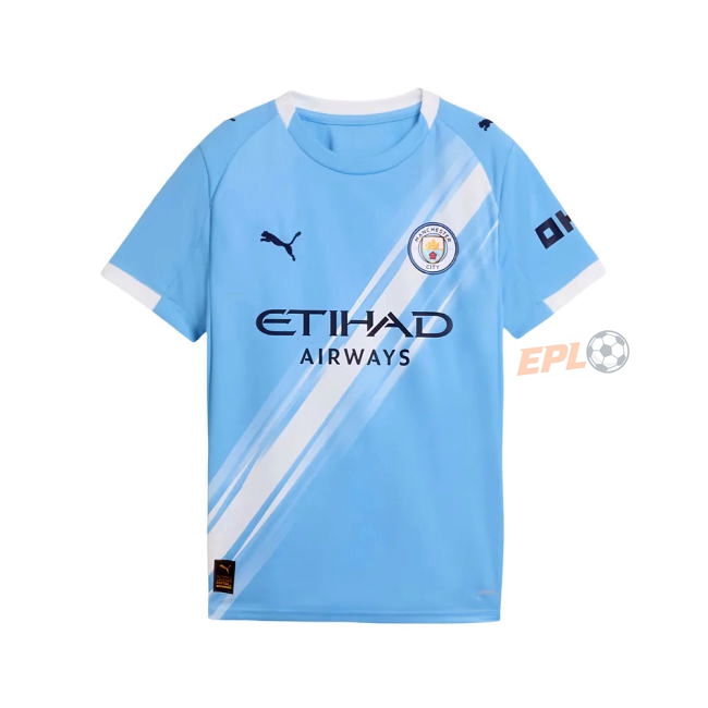 2025-20 Man City Soccer Jerseys top quality Home Shirt - Kids
