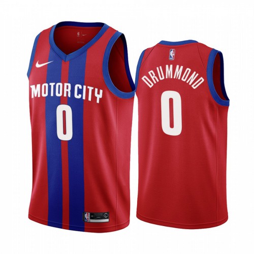 Nike Detroit Pistons #0 Andre Drummond Mens Unveil 2019-20 City Edition Swingman NBA Jersey Red Mens