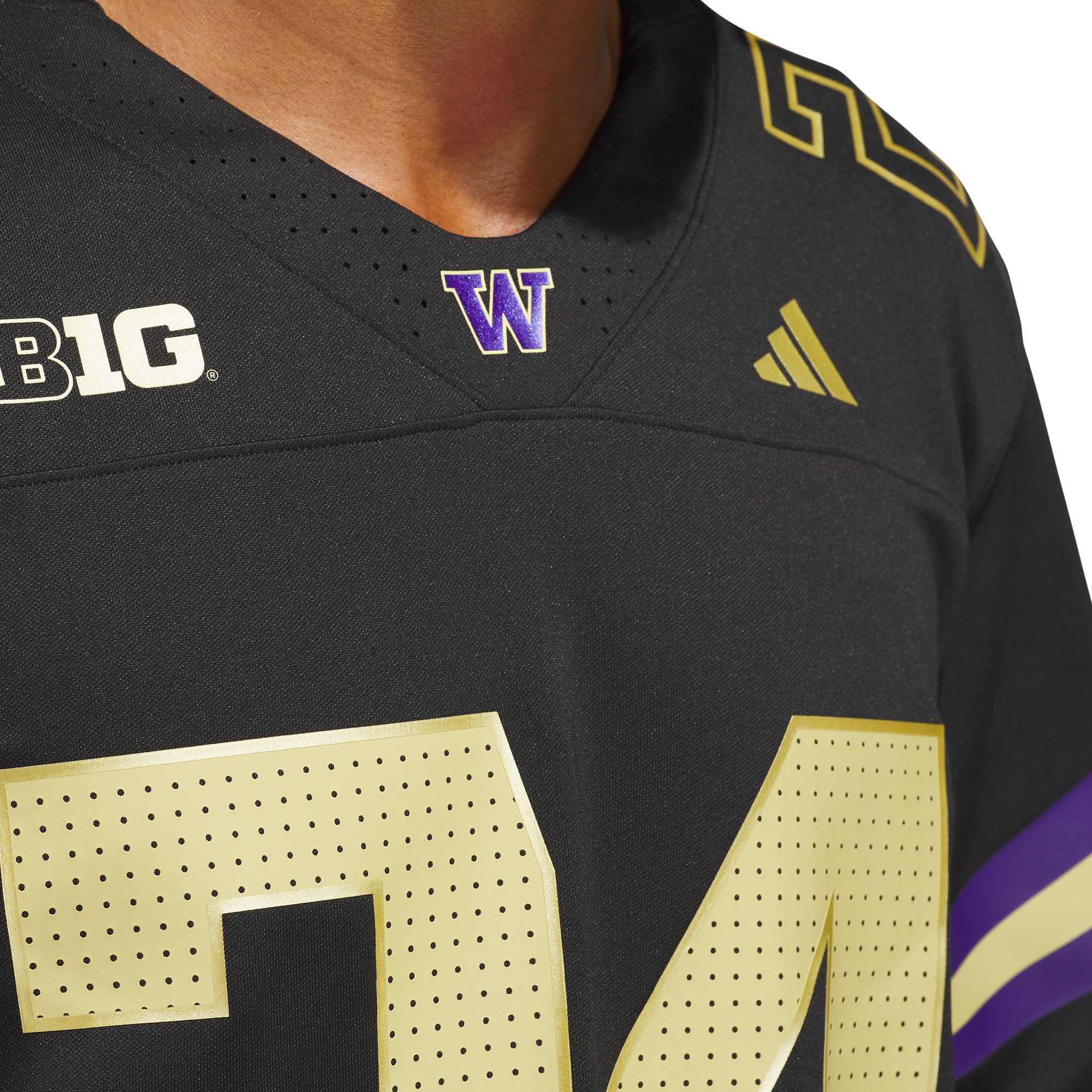 #24 Washington Huskies adidas Alternate Premier Strategy Jersey - Black