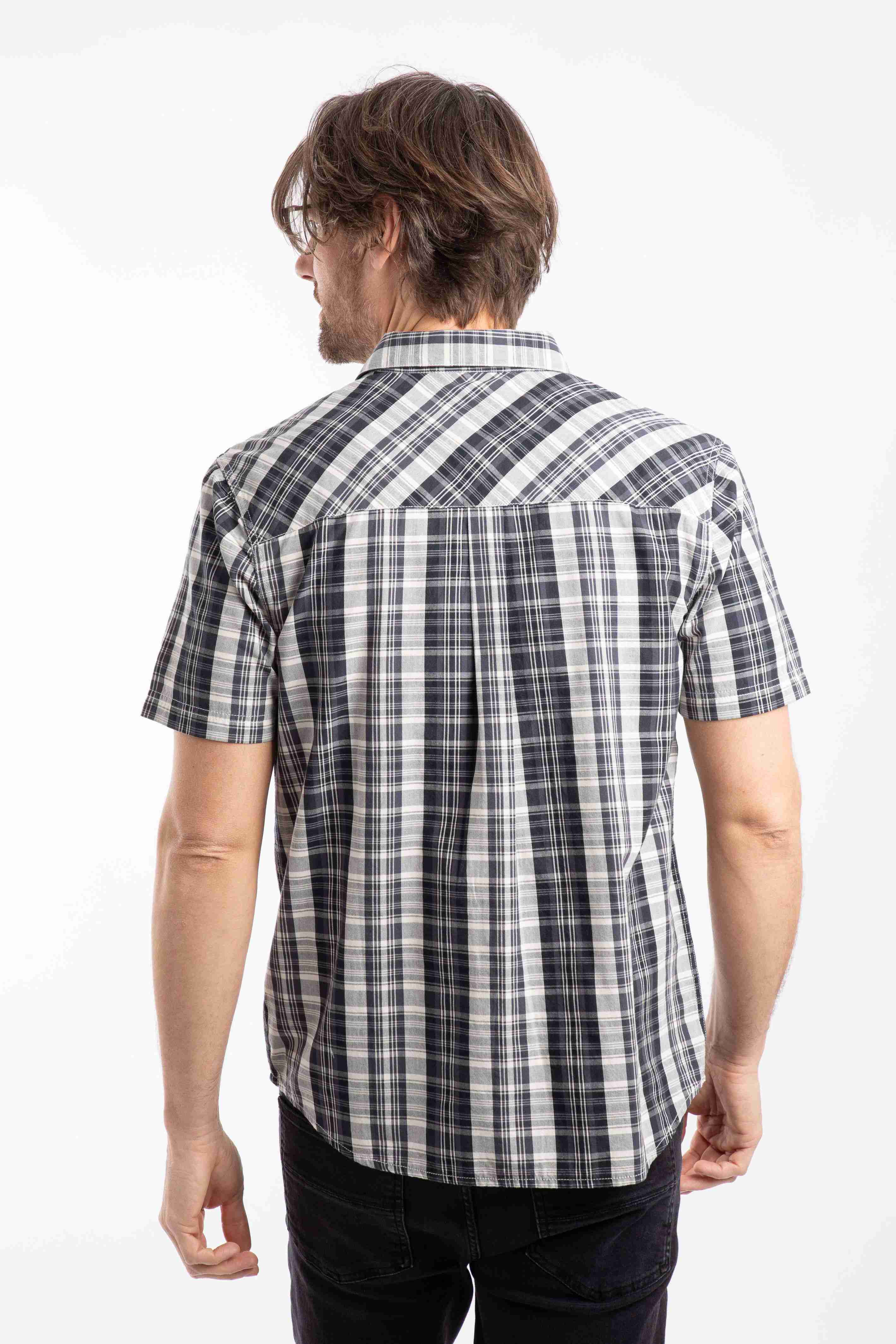 Judd Short Sleeve Check Shirt Black