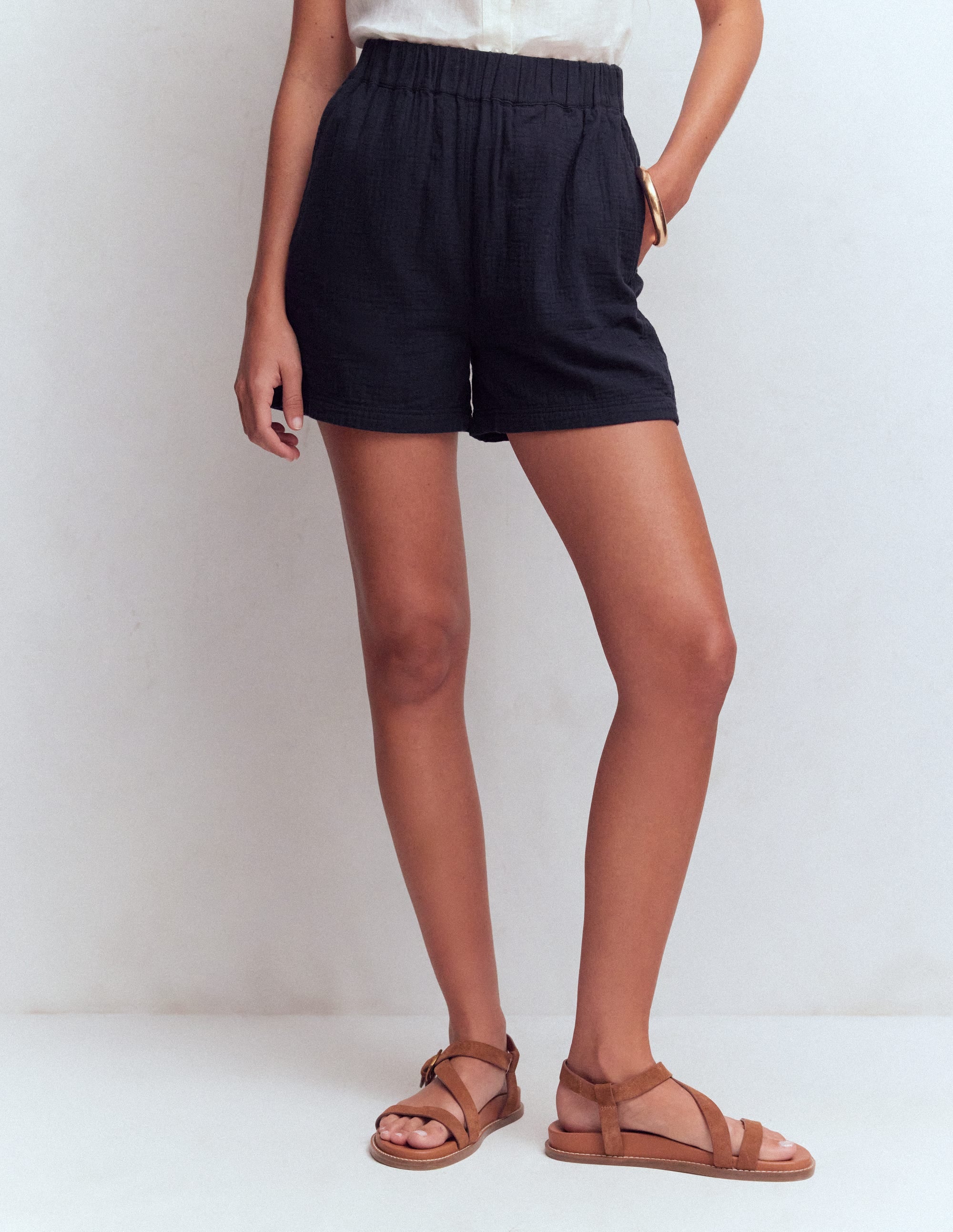 Pull On Double Cloth Shorts