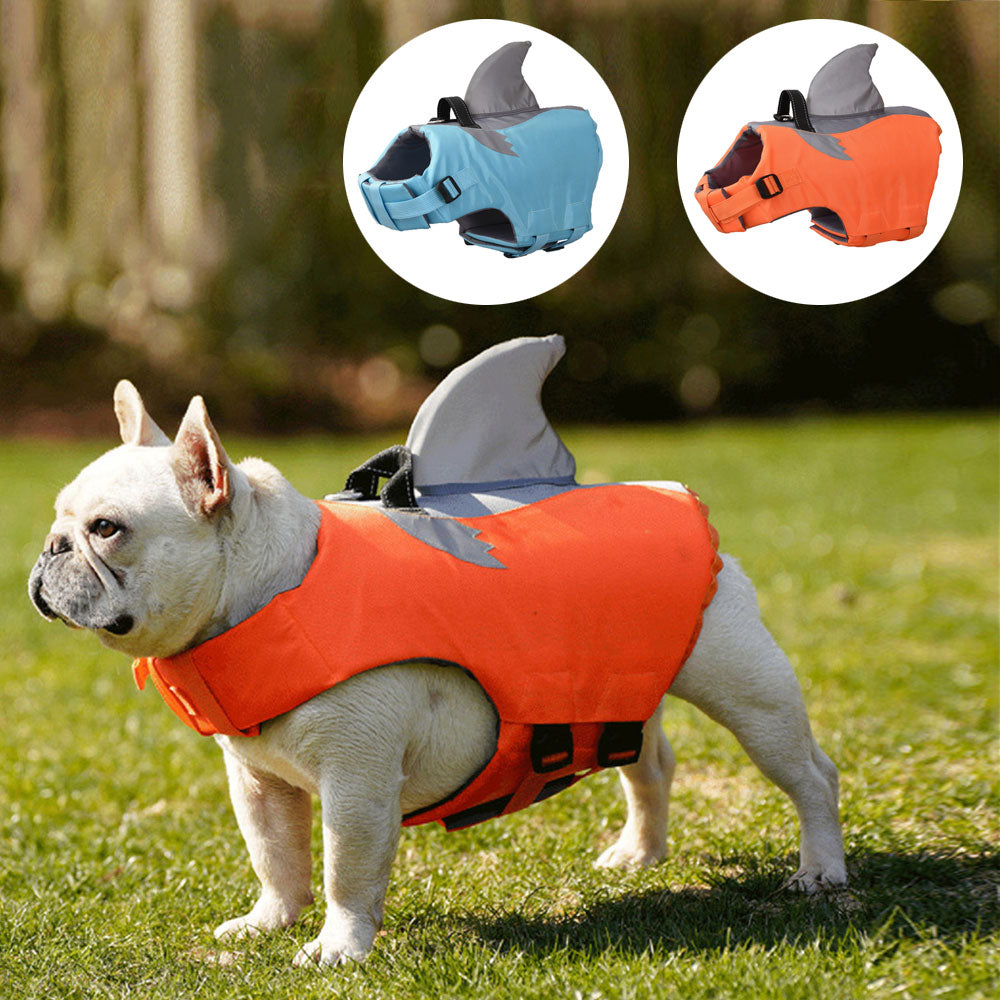Frenchie Shark Life Vest Summer Reflective Swimwear